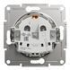 Купить Мех. розетка с заземлением с крышкой Schneider Electric Asfora (Кремовая) - 2