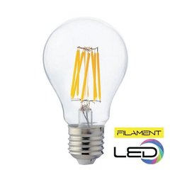 Купити Світлодіодна лампа Едісона A60 GLOBE-8 Filament 8W Е27 2700К у Львові, Києві, Дніпрі, Одесі, Харкові