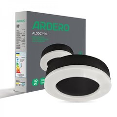 Купити Накладний LED світильник Ardero AL3007-RB 30Вт 5000К IP65 круг (Чорний) у Львові, Києві, Дніпрі, Одесі, Харкові