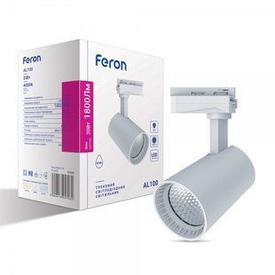 Купити Трековий світильник Feron AL100 20W (Білий) у Львові, Києві, Дніпрі, Одесі, Харкові