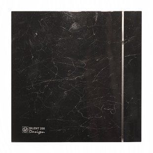 Купити Витяжний вентилятор Soler&Palau SILENT-200 CZ MARBLE BLACK DESIGN 4C 16W d120 (Чорний) у Львові, Києві, Дніпрі, Одесі, Харкові
