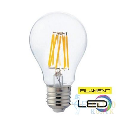 Купить Светодиодная лампа Эдисона A60 GLOBE-8 Filament 8W Е27 2700К во Львове, Киеве, Днепре, Одессе, Харькове