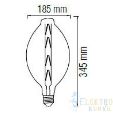 Купити Світлодіодна лампа Едісона ENIGMA-XL Filament 8W Е27 2200K (Янтарна) у Львові, Києві, Дніпрі, Одесі, Харкові