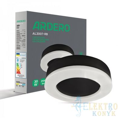 Купить Накладной LED светильник Ardero AL3007-RB 30Вт 5000К IP65 круг (Черный) во Львове, Киеве, Днепре, Одессе, Харькове