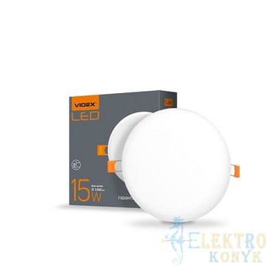 Купити Точковий світильник безрамковий круглий LED VIDEX 15W 4100K у Львові, Києві, Дніпрі, Одесі, Харкові