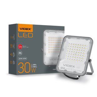 Купити Світлодіодний прожектор PREMIUM VIDEX F2 30W 5000K AC/DC12-48V (Сірий) у Львові, Києві, Дніпрі, Одесі, Харкові