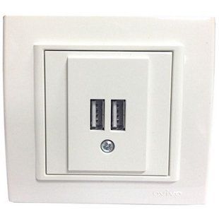 Купить USB розетка OVIVO MINA 2xUSB (Белая) во Львове, Киеве, Днепре, Одессе, Харькове