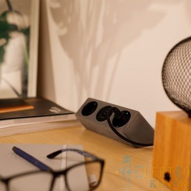 Купить Розетка в столешницу выдвижная GTV SOFITO на 2 розетки, USB A+C кабель 1.5 м (Серый флок) во Львове, Киеве, Днепре, Одессе, Харькове