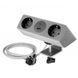 Купить Розетка в столешницу выдвижная GTV SOFITO на 2 розетки, USB A+C кабель 1.5 м (Серый флок) - 1