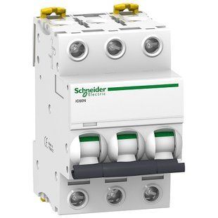 Купить Автоматический выключатель Schneider Electric iC60N 3P 6A 6 кА C во Львове, Киеве, Днепре, Одессе, Харькове