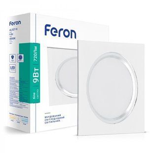 Купити Врізний точковий cвітильник Feron AL527-S 9W 4000К (Білий) у Львові, Києві, Дніпрі, Одесі, Харкові