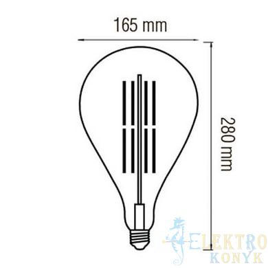 Купить Светодиодная лампа Эдисона TOLEDO Filament 8W Е27 2200K (Янтарная) во Львове, Киеве, Днепре, Одессе, Харькове