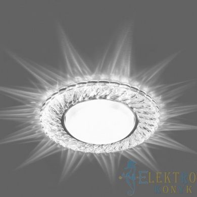 Купить Врезной точечный светильник Feron CD4021 GX53 прозрачный с led подсветкой (Алюминий) во Львове, Киеве, Днепре, Одессе, Харькове