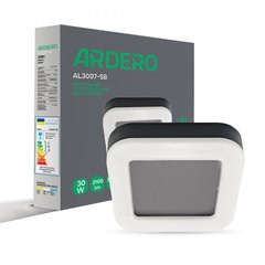 Купити Накладний LED світильник Ardero AL3007-SB 30Вт 5000К IP65 квадрат (Чорний) у Львові, Києві, Дніпрі, Одесі, Харкові