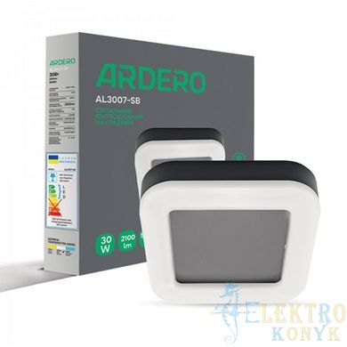 Купить Накладной LED светильник Ardero AL3007-SB 30Вт 5000К IP65 квадрат (Черный) во Львове, Киеве, Днепре, Одессе, Харькове