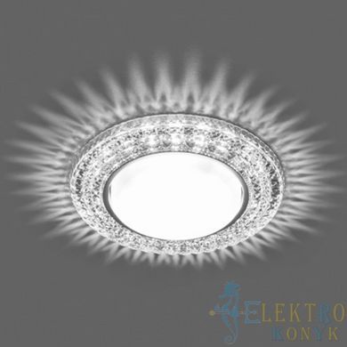 Купити Врізний точковий світильник Feron CD4020 GX53 прозорий із led підсвіткою (Алюміний) у Львові, Києві, Дніпрі, Одесі, Харкові