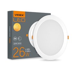 Купить Точечный светильник врезной LED круглый VIDEX 26W 5000K (Белый) во Львове, Киеве, Днепре, Одессе, Харькове