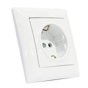 Купить Розетка с заземлением Horoz Electric TINA (Белая) во Львове, Киеве, Днепре, Одессе, Харькове