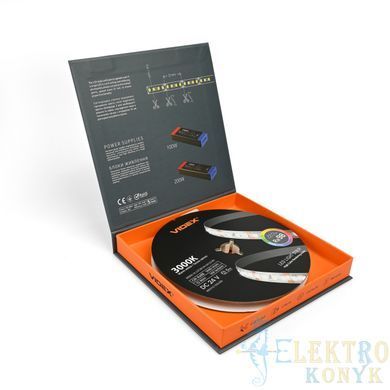 Купити Світлодіодна стрічка VIDEX DC24V 60W 5M 3000K Ra98 IP20 у Львові, Києві, Дніпрі, Одесі, Харкові