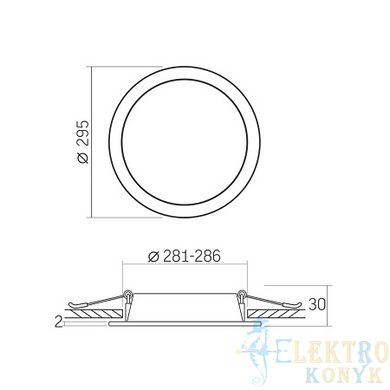 Купить Точечный светильник врезной LED круглый VIDEX 26W 5000K (Белый) во Львове, Киеве, Днепре, Одессе, Харькове