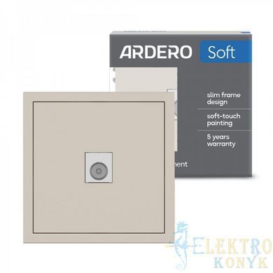 Купити Механізм розетка TV одинарна телевізійна Ardero Soft механізм (Пісочний) у Львові, Києві, Дніпрі, Одесі, Харкові