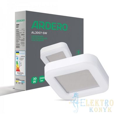 Купить Накладной LED светильник Ardero AL3007-SB 30Вт 5000К IP65 квадрат (Белый) во Львове, Киеве, Днепре, Одессе, Харькове