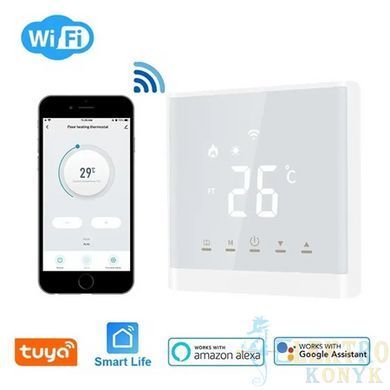 Купити Програмований сенсорний терморегулятор 4HT AE-667 WiFi (Білий) у Львові, Києві, Дніпрі, Одесі, Харкові