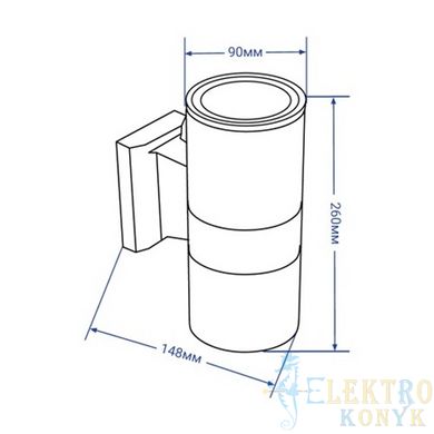 Купить Светильник архитектурный Feron DH0702 2*E27 (Серый) во Львове, Киеве, Днепре, Одессе, Харькове