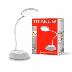 Купити Настільна LED лампа з акумулятором TITANUM TLTF-022G 7W 3000-6500K USB (Сіра) у Львові, Києві, Дніпрі, Одесі, Харкові
