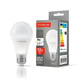 Купити LED лампа TITANUM A60 12V 10W E27 4100K у Львові, Києві, Дніпрі, Одесі, Харкові