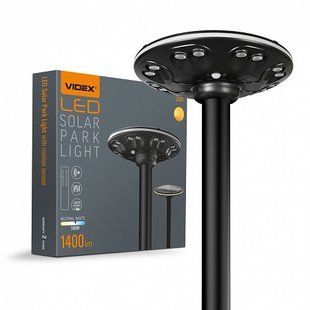 Купить Cветодиодный светильник на солнечной батарее сенсорный VIDEX 39W 5000K 3.2V (Черный) во Львове, Киеве, Днепре, Одессе, Харькове
