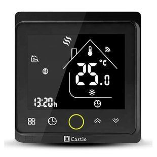 Купити Програмований Wi-Fi терморегулятор Castle AC603H VA-B (Чорний дисплей) у Львові, Києві, Дніпрі, Одесі, Харкові