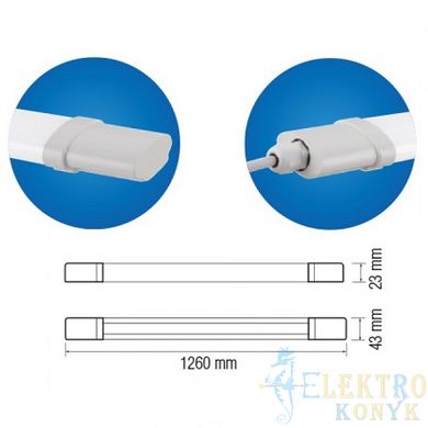 Купити Вологозахищений лінійний світильник LED IRMAK-36 36W 4200K у Львові, Києві, Дніпрі, Одесі, Харкові