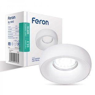 Купити Врізний точковий світильник Feron DL1842 MR16/G5.3 круг матовый (Білий) у Львові, Києві, Дніпрі, Одесі, Харкові