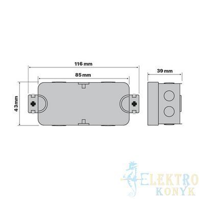 Купить Коробка распределительная СКИМ K45 85х43х39 IP44 (B1102005) (Черный) во Львове, Киеве, Днепре, Одессе, Харькове
