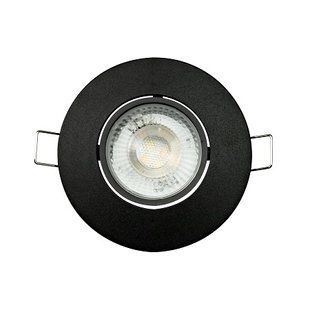 Купити Точковий LED світильник круглий врізний NORA PRO-5 5W 3000K-4500K-6000K (Чорний) у Львові, Києві, Дніпрі, Одесі, Харкові