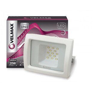 Купити Світлодіодний прожектор VELMAX V-FL-206 20W 6200K (Білий) у Львові, Києві, Дніпрі, Одесі, Харкові