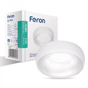 Купити Врізний точковий світильник Feron DL1842 MR16/G5.3 круг хром (Білий) у Львові, Києві, Дніпрі, Одесі, Харкові