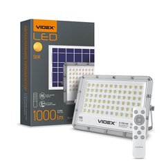 Купить Cветодиодный прожектор на солнечной батарее VIDEX 50W 5000K 3.2V (Серый) во Львове, Киеве, Днепре, Одессе, Харькове