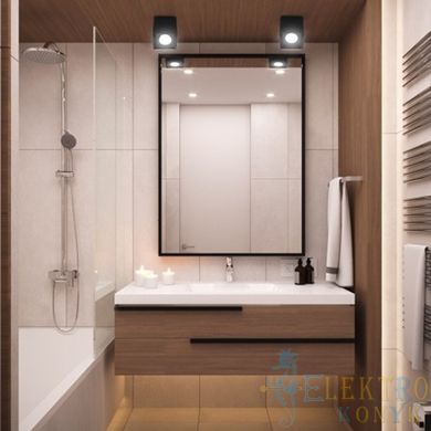 Купити Накладний точковий cвітильник Feron ML203-P MR16/G5.3 поворотний квадрат (Чорний) у Львові, Києві, Дніпрі, Одесі, Харкові
