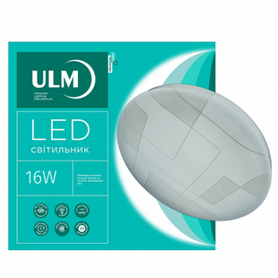 Купити Світильник на стелю LED ULM ULM-R01-W1-230-16 16W матовий (Білий) у Львові, Києві, Дніпрі, Одесі, Харкові