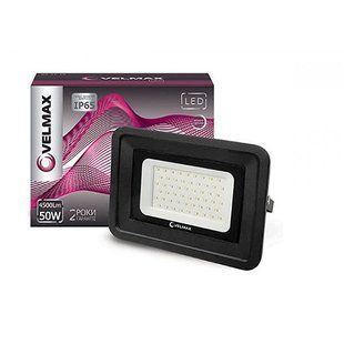 Купити Світлодіодний прожектор VELMAX V-FL-506 50W 6200K (Чорний) у Львові, Києві, Дніпрі, Одесі, Харкові