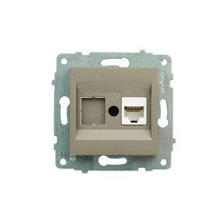 Купити Комп'ютерна розетка RJ45 OVIVO GRANO (Антрацит) у Львові, Києві, Дніпрі, Одесі, Харкові