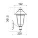 Купить Садово парковый настенный светильник BEGONYA-2 Е27 IP44 (Белый) - 2