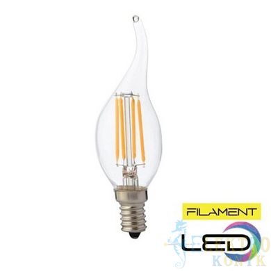 Купить Светодиодная лампа Эдисона FLAME-4 Filament 4W Е14 2700К (Свеча) во Львове, Киеве, Днепре, Одессе, Харькове