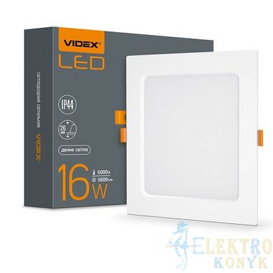 Купить Точечный светильник врезной LED квадрат VIDEX 16W 5000K (Белый) во Львове, Киеве, Днепре, Одессе, Харькове