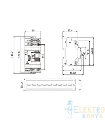 Купить Автомат ввода резерва (АВР) GEYA G2R-63 2P 63А 1-фазный 2-х полюсный 3 модуля во Львове, Киеве, Днепре, Одессе, Харькове