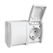 Купити Подвійна розетка з заземленням і кришкою NORA 16A IP54 (Білий) у Львові, Києві, Дніпрі, Одесі, Харкові