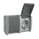 Купити Подвійна розетка з заземленням і кришкою NORA 16A IP54 (Сірий) у Львові, Києві, Дніпрі, Одесі, Харкові