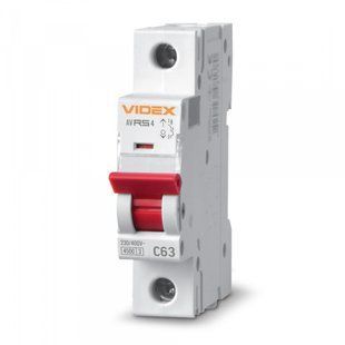 Купить Автоматический выключатель VIDEX RESIST RS4 1P 63А 4,5 кА C во Львове, Киеве, Днепре, Одессе, Харькове